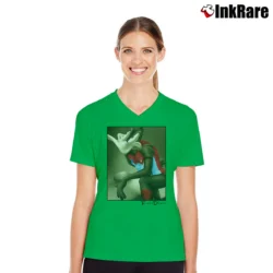 Women’s 90s Sydney Swans Looney Tunes Daffy Duck V-Neck Tee in irish green | Chic Neckline, Soft Texture