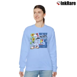 Women’s 90s Sylvester Tweety Looney Tunes Cartoon Relaxed Sweatshirt in light blue | Soft, Laid-Back Vibe