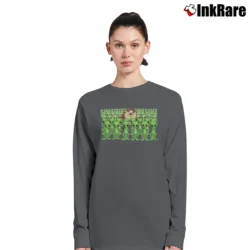 Women’s 90s Tasmanian Devil Alien UFO Looney Tunes Long-Sleeve Top in charcoal | Sleek, Versatile, All-Season