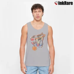 Men’s 90s Tasmanian Devil Looney Tunes Basketball Tank Top in sport grey | Breathable, Active-Friendly Design