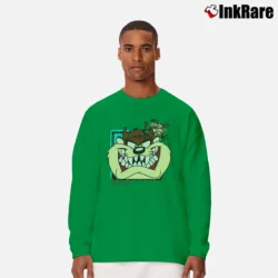 Men’s 90s Taz Tasmanian Devil Six Flags Looney Tunes Long-Sleeve Shirt in irish green | Sleek, Lightweight, Year-Round Wear