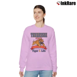 Women’s 90s Tennessee State Tigers 4 Life Relaxed Sweatshirt in light pink | Soft, Laid-Back Vibe