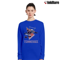 Women’s 90s Tennessee Volunteers Football Taz Looney Tunes Long-Sleeve Top in royal blue | Sleek, Versatile, All-Season