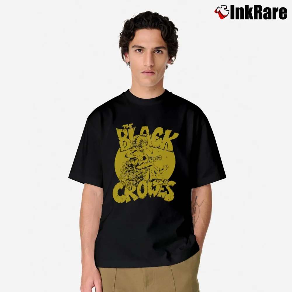 Men’s 90s The Black Crowes Classic T-Shirt in black | Soft, Breathable Everyday Wear