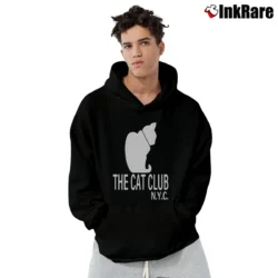 Men’s 90s The Cat Club NYC New York City Pullover Hoodie in black | Cozy, Durable, Modern Fit