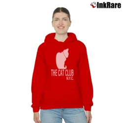 Women’s 90s The Cat Club NYC New York City Cozy Hoodie in red | Warm, Structured, Stylish