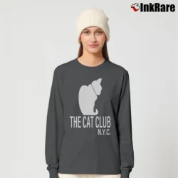 Women’s 90s The Cat Club NYC New York City Long-Sleeve Top in charcoal | Sleek, Versatile, All-Season