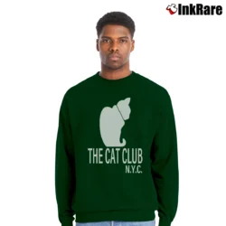 Men’s 90s The Cat Club NYC New York City Crewneck Sweatshirt in forest green | Cozy Fabric, Clean Style
