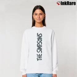 Women’s 90s The Simpsons Bart Rip Offs Animated Comedy Bootleg Relaxed Sweatshirt in white | Soft, Laid-Back Vibe