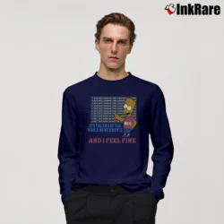 Men’s 90s The Simpsons Beta Theta Pi Emory University 1993 Bart and Homer Tourist Long-Sleeve Shirt in navy | Sleek, Lightweight, Year-Round Wear