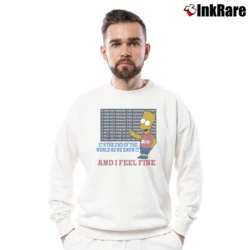 Men’s 90s The Simpsons Beta Theta Pi Emory University 1993 Bart and Homer Tourist Crewneck Sweatshirt in white | Cozy Fabric, Clean Style