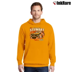 Men’s 90s Tony Stewart Chevrolet Race Pullover Hoodie in orange | Cozy, Durable, Modern Fit