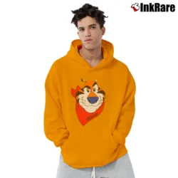 Men’s 90s Tony The Tiger Frosted Flakes Pullover Hoodie in orange | Cozy, Durable, Modern Fit
