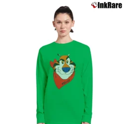 Women’s 90s Tony The Tiger Frosted Flakes Long-Sleeve Top in irish green | Sleek, Versatile, All-Season