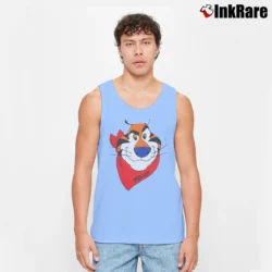Men’s 90s Tony The Tiger Frosted Flakes Tank Top in light blue | Breathable, Active-Friendly Design