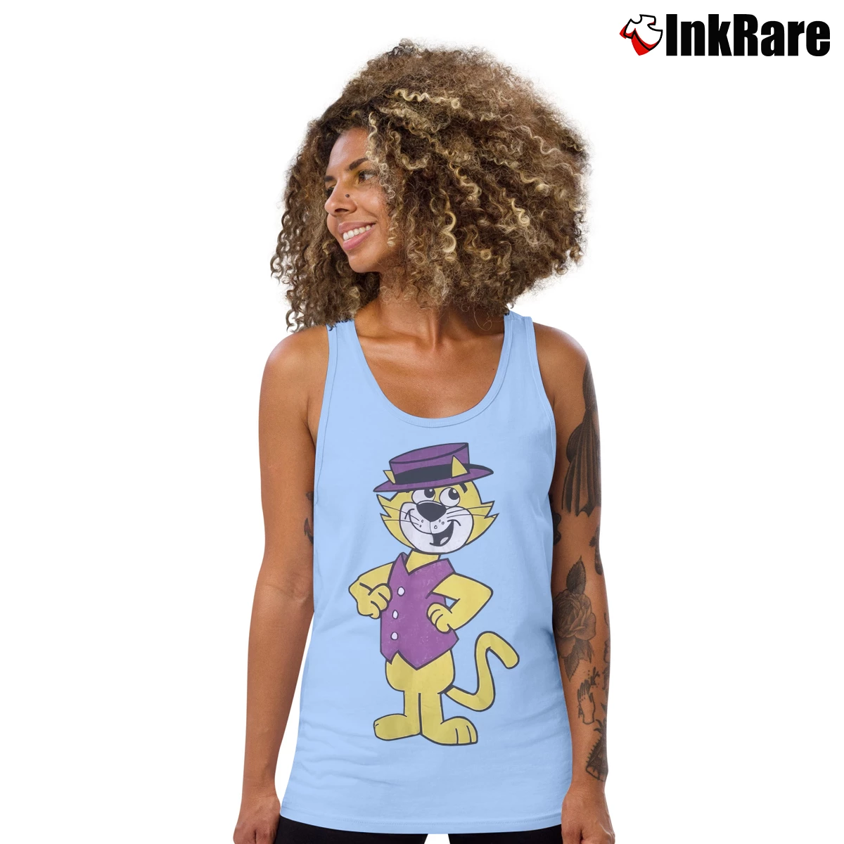 Women’s 90s Top Cat Animated TV Series Promo Tank Top in light blue | Lightweight, Movement-Friendly