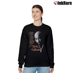 Women’s 90s Tupac Shakur Machiavelli Rap 2pac 4ever For Fans Relaxed Sweatshirt in black | Soft, Laid-Back Vibe