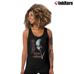 Women’s 90s Tupac Shakur Machiavelli Rap 2pac 4ever For Fans Tank Top in black | Lightweight, Movement-Friendly