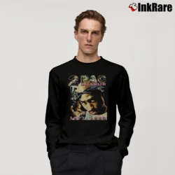 Men’s 90s Tupac Shakur Only God Can Judge Me Long-Sleeve Shirt in black | Sleek, Lightweight, Year-Round Wear