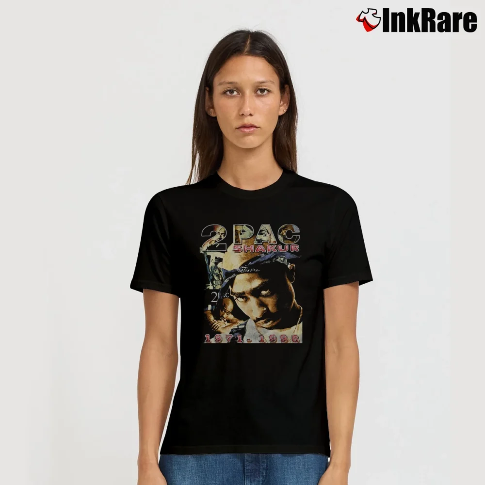 Women’s 90s Tupac Shakur Only God Can Judge Me Signature T-Shirt in black | Soft, Flattering Fit