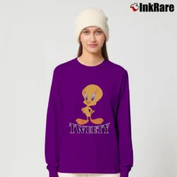 Women’s 90s Tweety Bird Looney Tunes Long-Sleeve Top in purple | Sleek, Versatile, All-Season