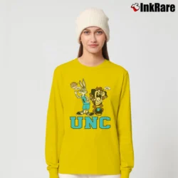 Women’s 90s UNC Tar Heels Looney Tunes Bugs Bunny Taz Long-Sleeve Top in yellow | Sleek, Versatile, All-Season