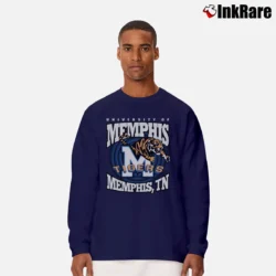 Men’s 90s University Of Memphis Tigers Long-Sleeve Shirt in navy | Sleek, Lightweight, Year-Round Wear