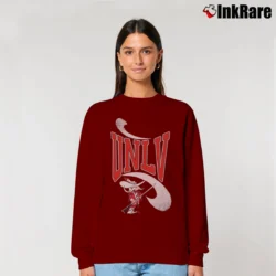 Women’s 90s UNLV Runnin Rebels Mascot Hey Reb College Relaxed Sweatshirt in maroon | Soft, Laid-Back Vibe