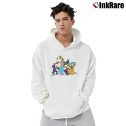 Men’s 90s Walt Disney Characters Mickey Mouse Goofy Rap Hip Hop Cool Pullover Hoodie in white | Cozy, Durable, Modern Fit