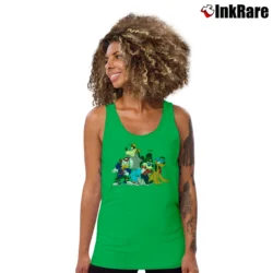Women’s 90s Walt Disney Characters Mickey Mouse Goofy Rap Hip Hop Cool Tank Top in irish green | Lightweight, Movement-Friendly