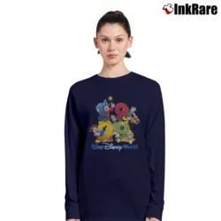 Women’s 90s Walt Disney World 1999 Party Adventure Mickey Minnie Donald Goofy Long-Sleeve Top in navy | Sleek, Versatile, All-Season