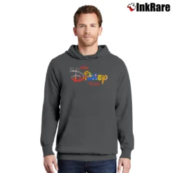 Men’s 90s Walt Disney World Souvenir Pullover Hoodie in charcoal | Cozy, Durable, Modern Fit