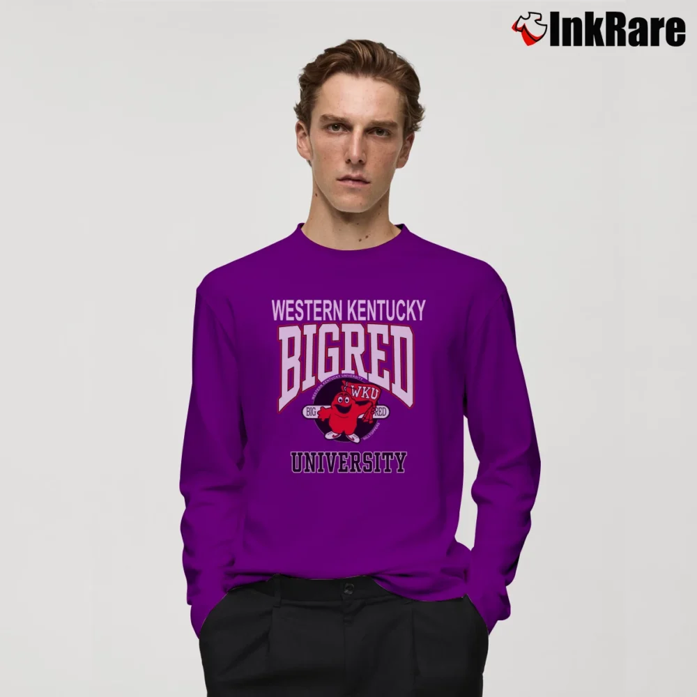 Men’s 90s Western Kentucky University Hilltoppers Mascot Big Logo College Long-Sleeve Shirt in purple | Sleek, Lightweight, Year-Round Wear