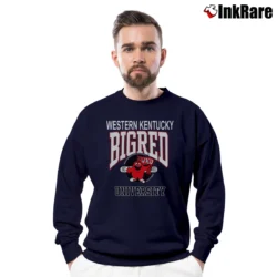 Men’s 90s Western Kentucky University Hilltoppers Mascot Big Logo College Crewneck Sweatshirt in navy | Cozy Fabric, Clean Style