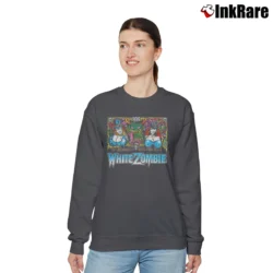 Women’s 90s White Zombie La Sexorcisto Tour Relaxed Sweatshirt in charcoal | Soft, Laid-Back Vibe