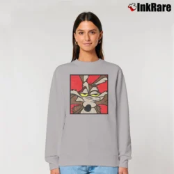 Women’s 90s Wile E Coyote Looney Tunes Cartoon Relaxed Sweatshirt in sport grey | Soft, Laid-Back Vibe