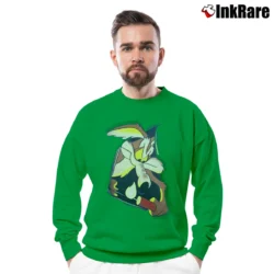 Men’s 90s Wile E Coyote Looney Tunes Crewneck Sweatshirt in irish green | Cozy Fabric, Clean Style