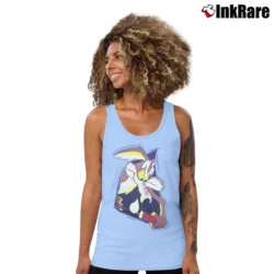Women’s 90s Wile E Coyote Looney Tunes Tank Top in light blue | Lightweight, Movement-Friendly