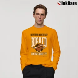 Men’s 90s WKU Western Kentucky University Hilltoppers Mascot Big Logo College Long-Sleeve Shirt in orange | Sleek, Lightweight, Year-Round Wear