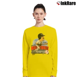 Women’s 90s Yankees Don Mattingly Caricature Long-Sleeve Top in yellow | Sleek, Versatile, All-Season