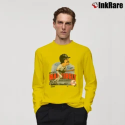Men’s 90s Yankees Don Mattingly Caricature Long-Sleeve Shirt in yellow | Sleek, Lightweight, Year-Round Wear