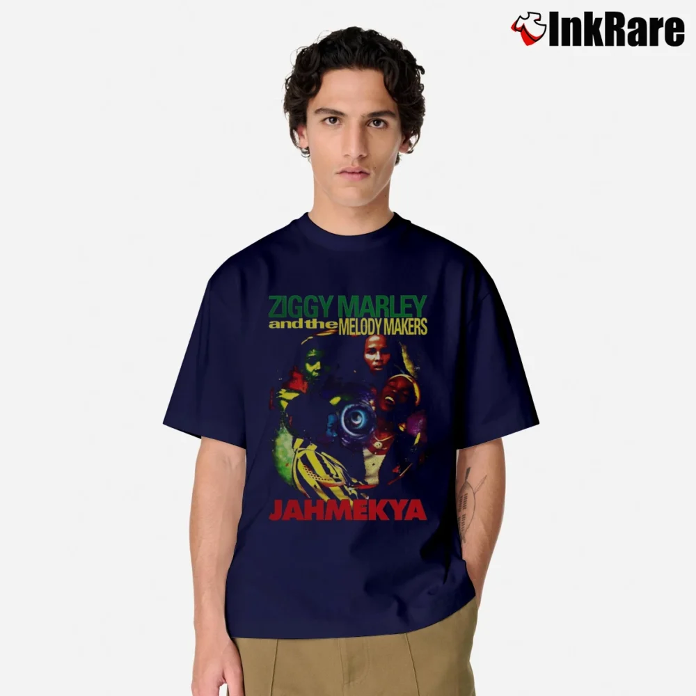Men’s 90s Ziggy Marley Melody Makers Kozmik Rap Classic T-Shirt in navy | Soft, Breathable Everyday Wear