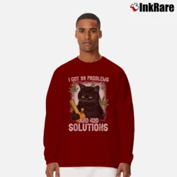 Men’s 99 Problems And 420 Solutions Funny Weed Marijuana Stoner Long-Sleeve Shirt in maroon | Sleek, Lightweight, Year-Round Wear