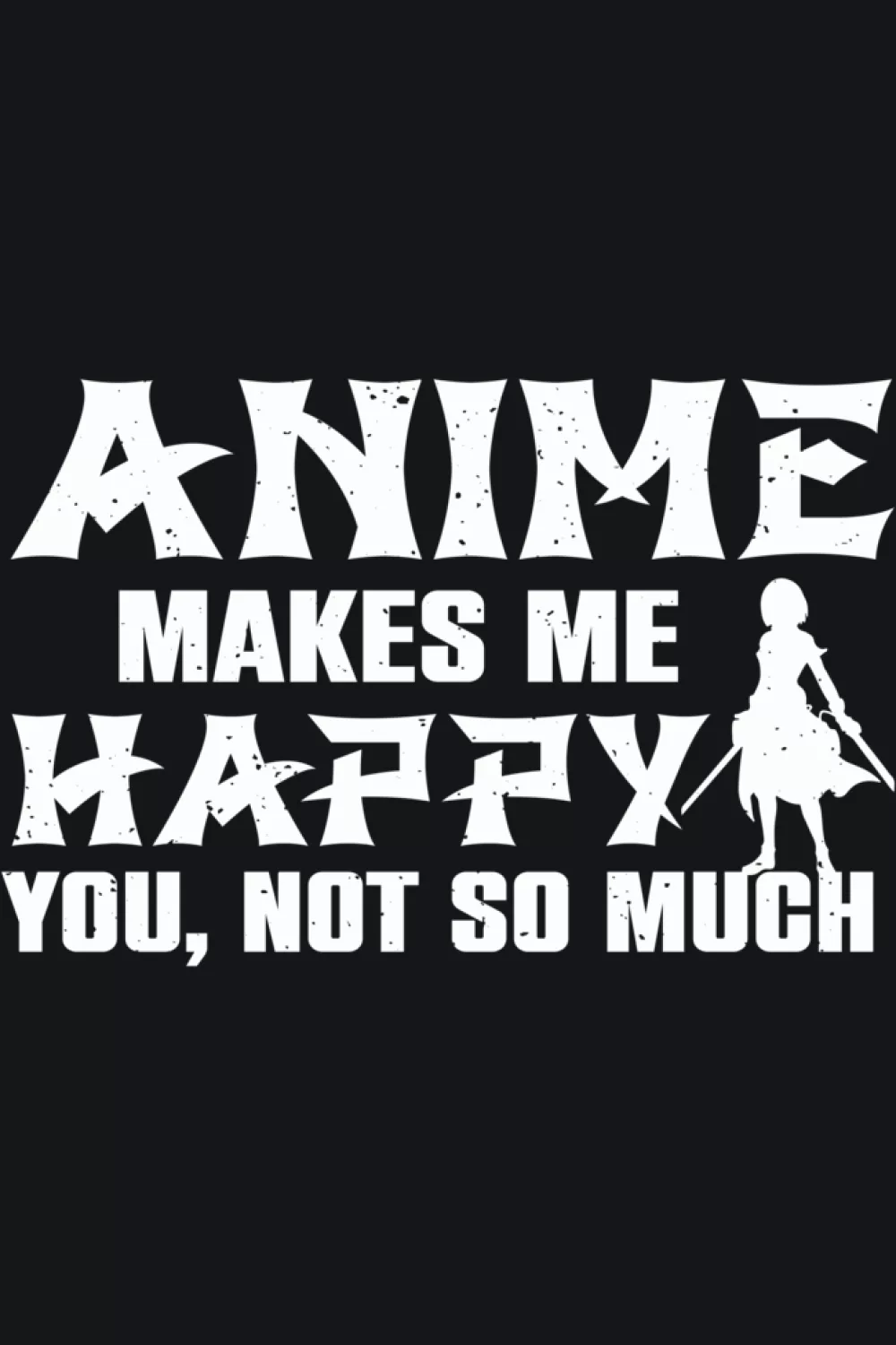 Opening design built around anime makes me happy shirts with bold lettering that lets the main joke land first.