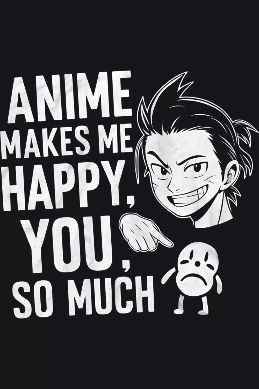 Graphic that turns the sentence into a playful quote for animation lovers.