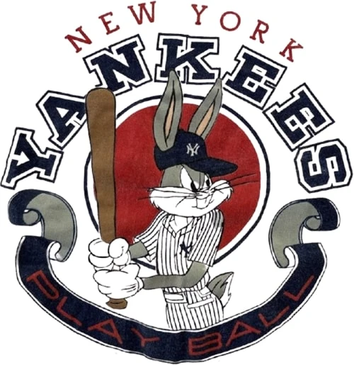 Bugs Bunny Yankees Shirt 1989 Vintage Play Ball Graphic