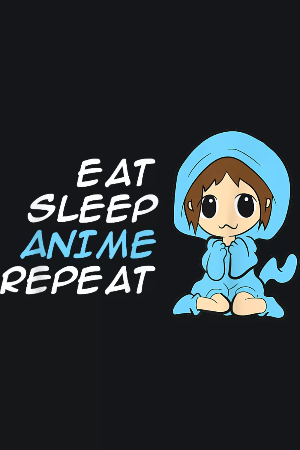 cute chibi style character paired with the routine words for a soft, friendly mood
