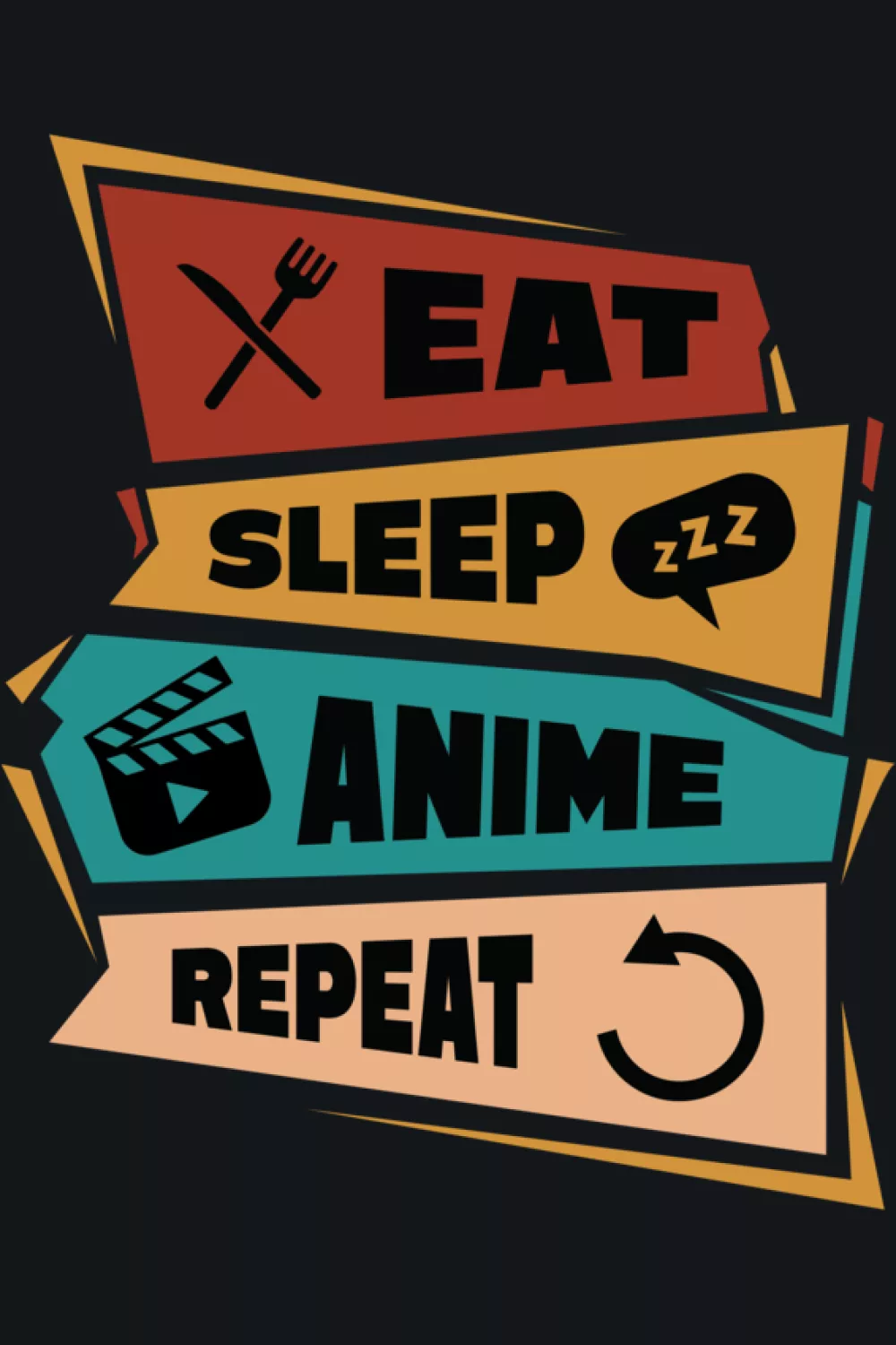 direction sign style layout with playful shapes and a fun, quirky otaku tone