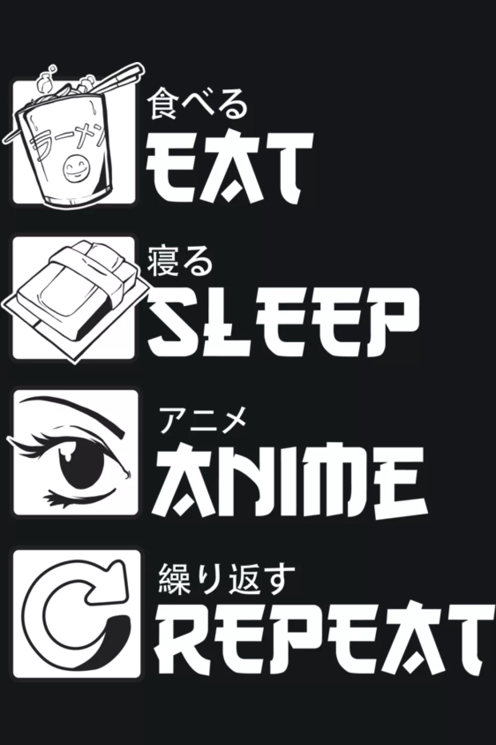 kawaii icon mix with routine text for a cute, friendly otaku checklist vibe