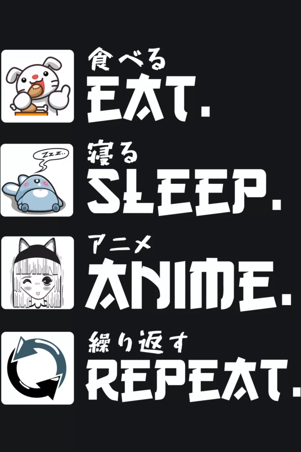 Japan themed icon set with routine words for a travel and fandom crossover feel